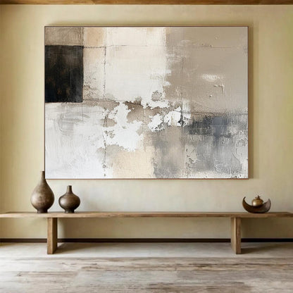 “Neutral - Toned Abstract Patina” Abstract Acrylic Painting On Canvas DKH504