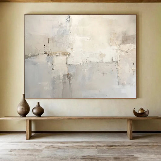 Subtle Abstract Layers - Abstract Minimalist Painting On Canvas DKH624