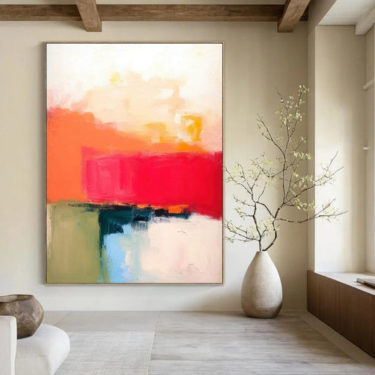 “Color - Blocked Horizon” – Minimalist Abstract Art CT1029