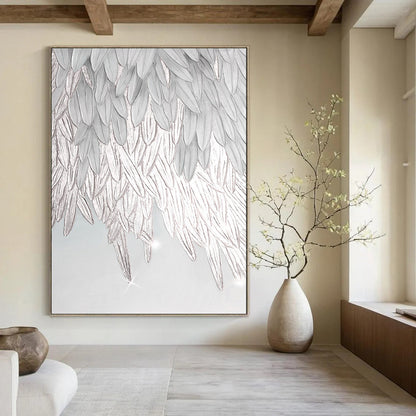 “Silver Angel Wings” - Realistic Textured Art CT2019