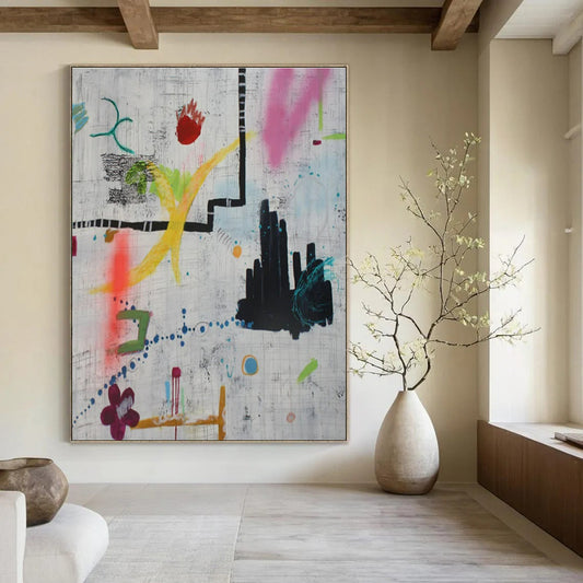 Grid - Graffiti Abstraction - Pop Art - Style Acrylic Painting CT1413