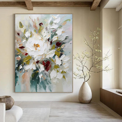 Colorful Floral Bouquet - Impasto Floral Oil On Canvas CT1332