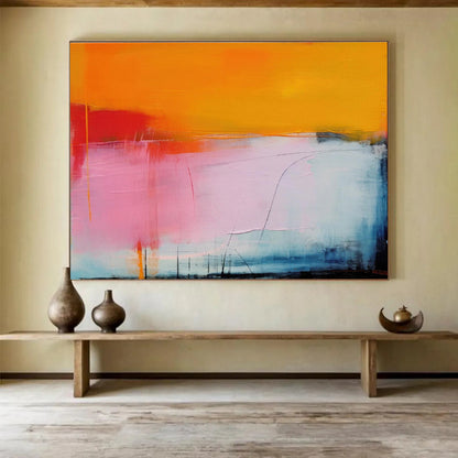 “Bold Color Horizons” Abstract Oil Painting On Canvas DKH499