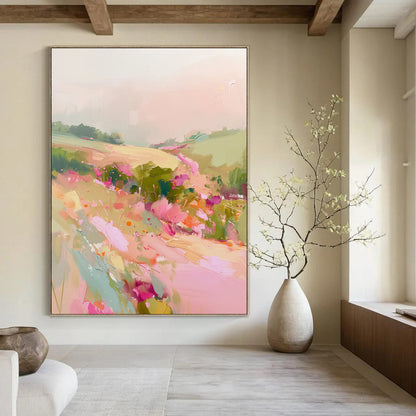 “Pastel Field of Flowers” - Impressionistic Landscape CT2012