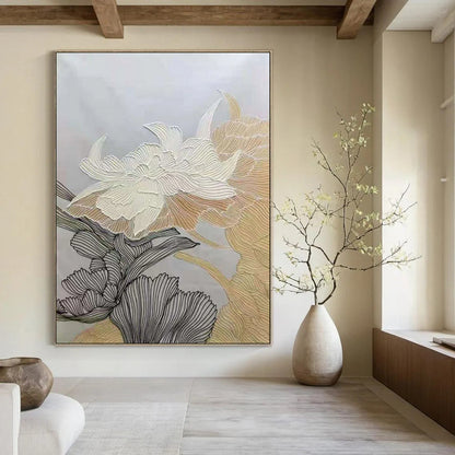 Line - Drawn Flowers Decorative Abstract Art CT1958