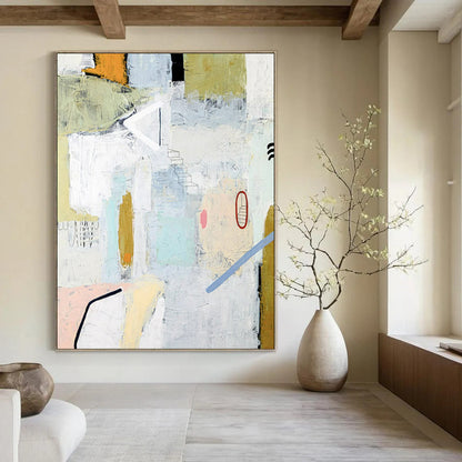 “Neutral Tones Abstract - Muted Hues and Subtle Details” Painting On Canvas CT2390