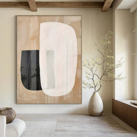 “Translucent Shape Collage” – Minimalist Abstract Art CT1051