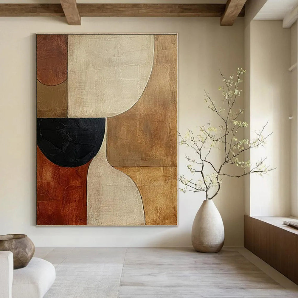 “Neutral Geometric Abstract” - Abstract Painting CT2365