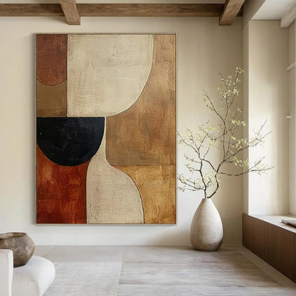 “Neutral Geometric Abstract” - Abstract Painting CT2365