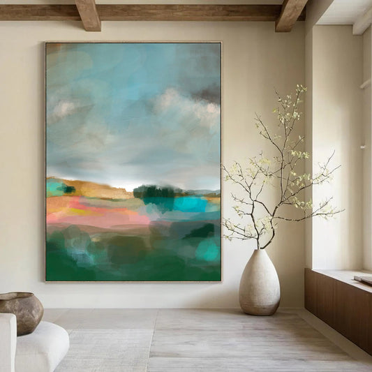 “Colorful Abstract Landscape” - Contemporary Landscape Painting CT2001