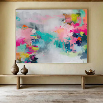 “Pastel Pop Abstract” Abstract Acrylic Painting On Canvas DKH475