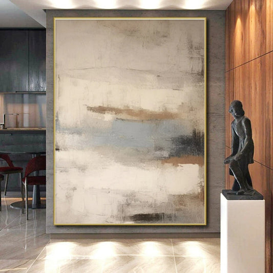Neutral Tones with Subtle Strokes, "Muted Melody" - Minimalist Abstract Painting CT0705