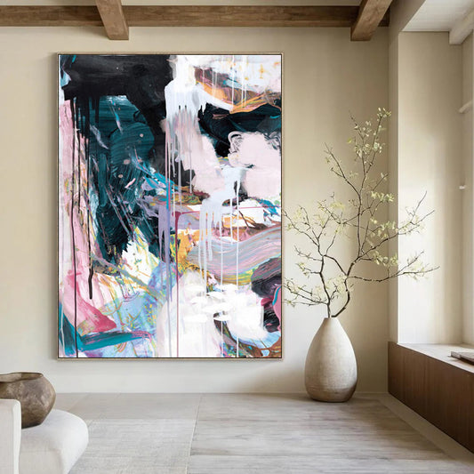 “Colorful Dripping Abstract” - Vivid Mixed - Color Dripping Painting On Canvas DTP191