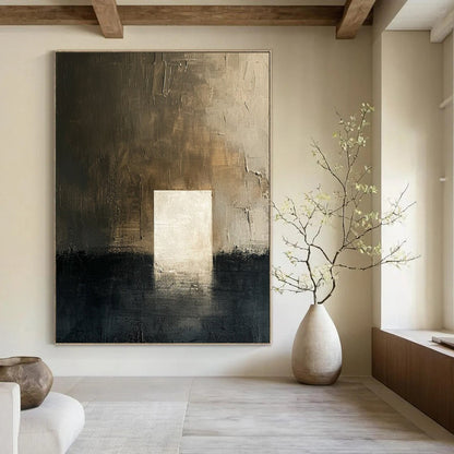 “Dark Tonal Doorway” - Abstract Surrealist - Style Painting On Canvas DTP008