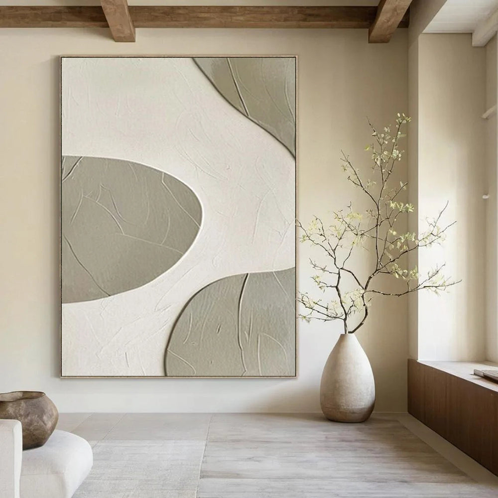 “Curved Textured Abstract” - Abstract Painting On Canvas CT2341