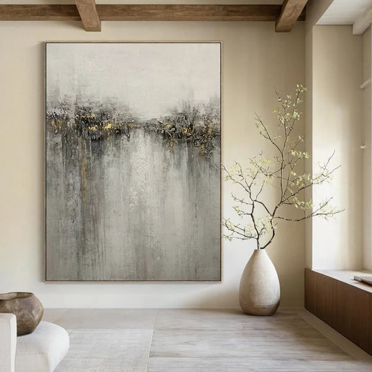 “Powerful Black Bull with Gold Accents - Impasto Abstract” - Impasto Abstract Art CT1970