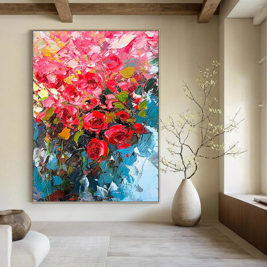 Colorful Abstract Flower Bouquet - Floral Painting On Canvas DKH1432