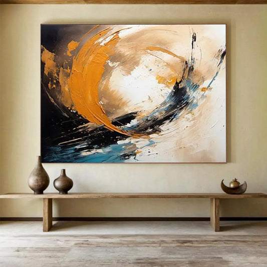 “Dynamic Color Swirls” Abstract Expressionist Painting On Canvas DLZ098