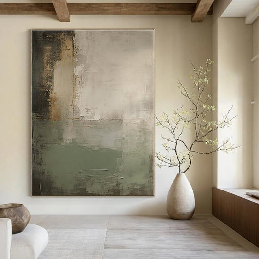 Mixed - tone Textured Abstract - Complex Textured Acrylic Painting CT1362