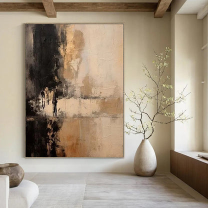 Earth - Toned Abstract Landscape - Oil on Canvas CT1217