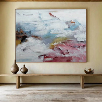 “Soft Colorful Abstract Clouds” Painting On Canvas DKH163