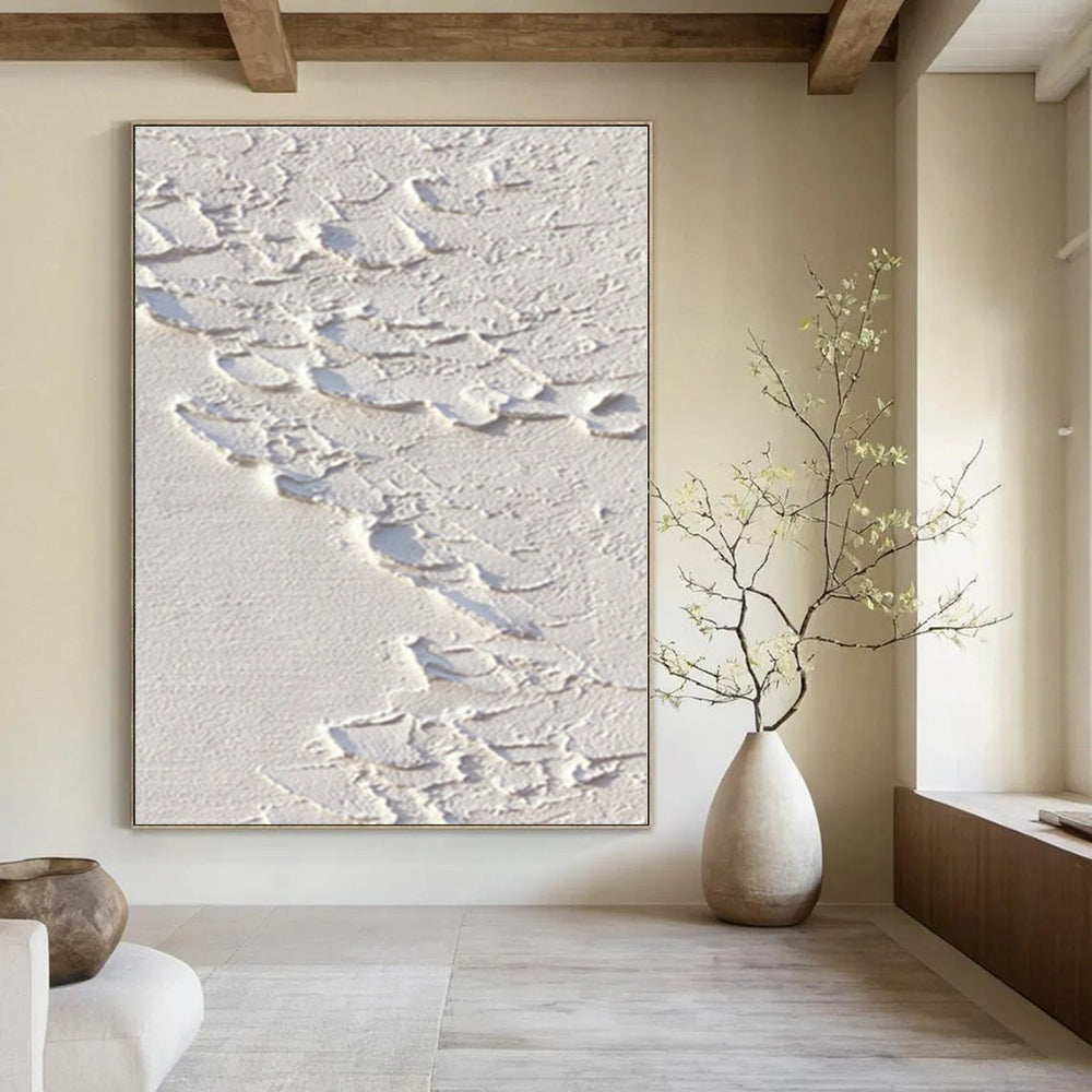 Cracked White Textures - Impasto Abstract Plaster & Paint CT1287
