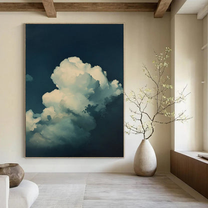 “Evening Sky Clouds” - Realist Impressionist Painting On Canvas DTP020