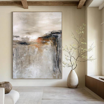 “Neutral Toned Abstract Landscape” – Abstract Landscape Painting CT1128