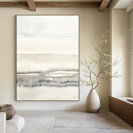 “Gradient Gray Horizons” – Abstract Watercolor Scene with Subtle Layer Transitions CT2055