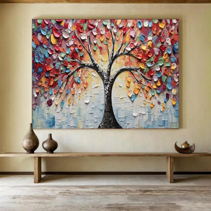 “Colorful Life Tree” 3D - textured Symbolic Painting On Canvas DLZ169