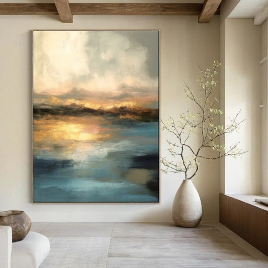 “Soft Sunset Reflections” - Romantic Landscape Art CT1940