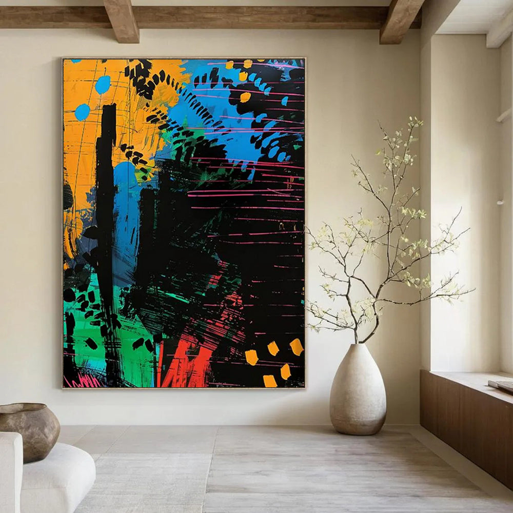 “Colorful Abstract Forest” - Abstract Landscape Painting On Canvas DTP096