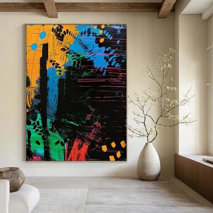 “Colorful Abstract Forest” - Abstract Landscape Painting On Canvas DTP096