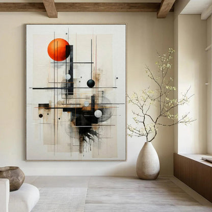 Linear Geometry with Spheres - Abstract Constructivist Art CT1213