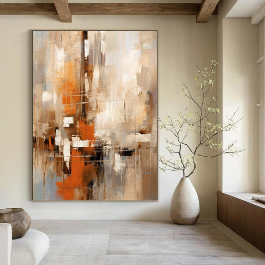 Neutral Urban Abstract - Abstract Cityscape Acrylic CT1258