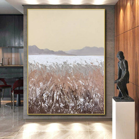 “Beige - Brown - Gray Landscape Abstraction” ，Abstract Landscape Painting CT0806
