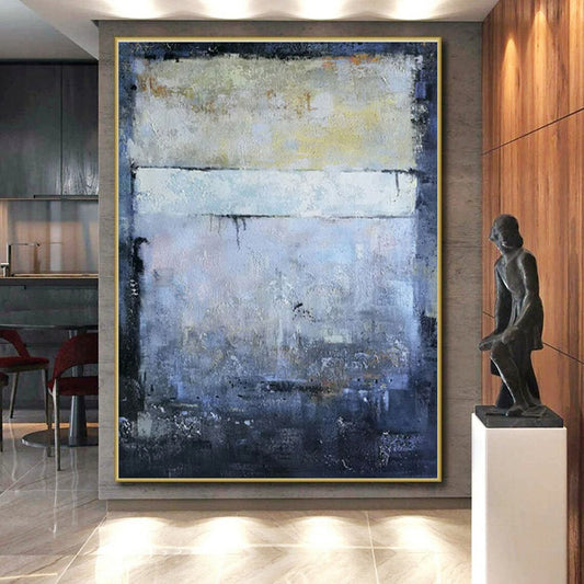 “Muted Gray Layers” ，Abstract Landscape Acrylic Painting CT0907