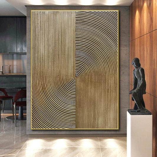 “Geometric Gold Lines” ，Minimalist Line Art CT0885