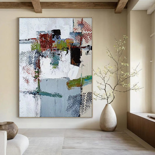 “Colorful Textured Abstraction” - Abstract Expressionist Painting On Canvas DTP042