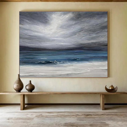 Stormy Sea and Sky Dramatic Painting On Canvas DKH215