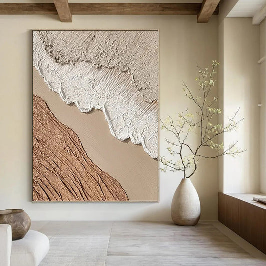 “Earth - Toned Textured Layers - Nature's Palette” Painting On Canvas DKH1130