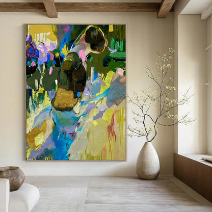Colorful Figure in Nature - Abstract Figurative Painting CT1231