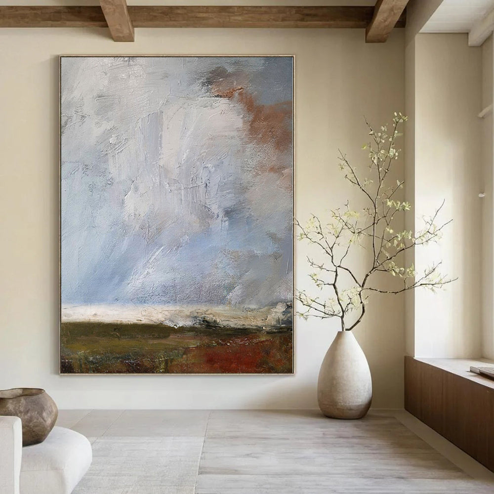 “Soft Toned Abstract Landscape” – Abstract Landscape Painting CT1140