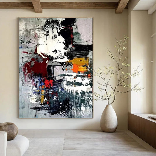 “Colorful, Dynamic Chaos ‘Vibrant Fusion’” - Abstract Impasto Painting On Canvas DTP391
