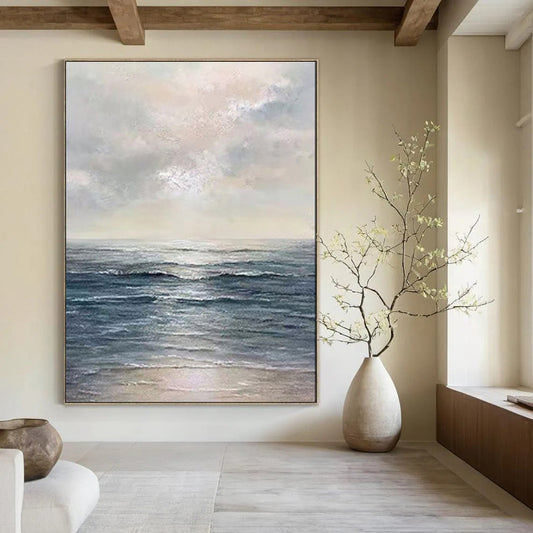 “Serene Sea at Dawn” – Realistic Seascape Oil CT2101