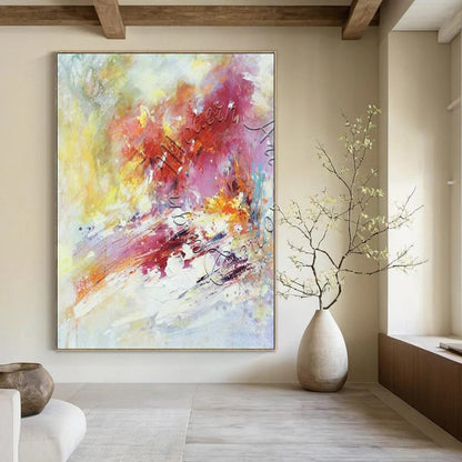 “Pastel - Colored Abstract” ，Abstract Expressionist Acrylic Painting CT0929
