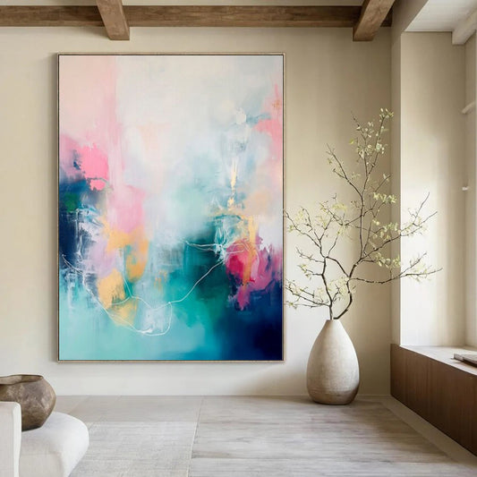 “Soft Colorful Abstract Expression” – Abstract Expressionist Painting CT1173