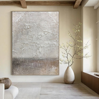 Textured Gray Abstract - Abstract Painting On Canvas DKH1491