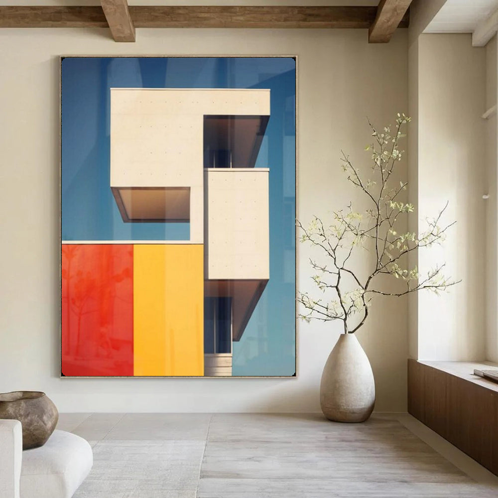 “Color - Blocked Modern Architecture” – Architectural Photography - Inspired Art On Canvas CT2173
