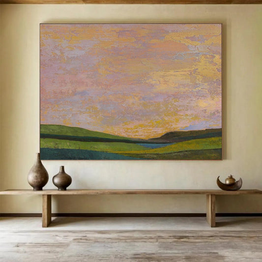 “Colorful Sky - Land” Post - Impressionist Oil Painting On Canvas DKH438